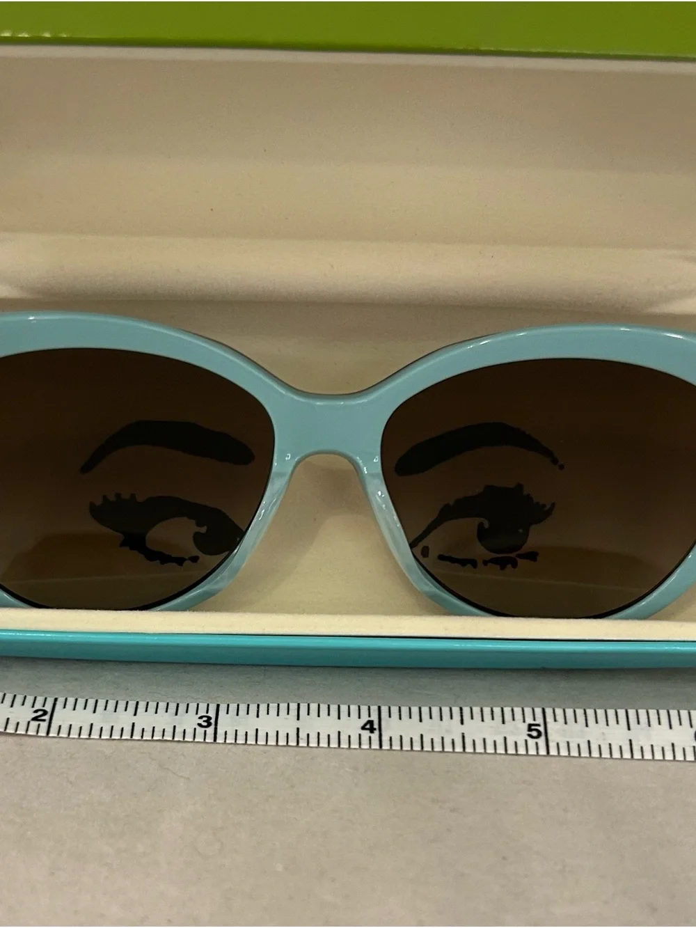 kate spade tortoiseshell and Blue round sunglasses with dark lenses